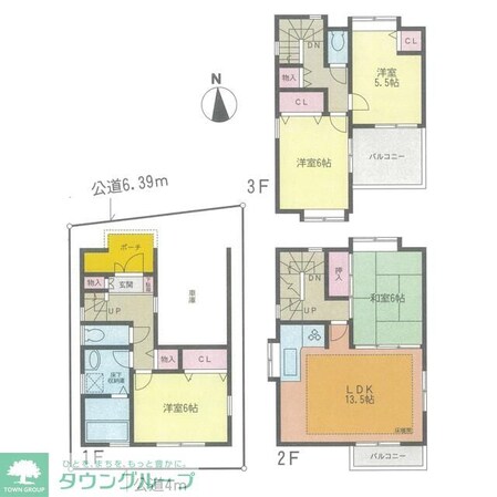 望月貸家の物件間取画像